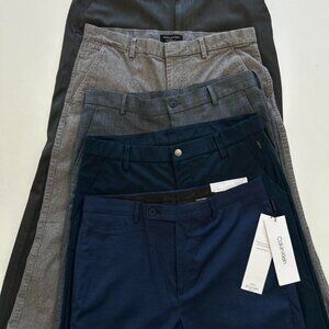 6 Slacks Trousers Pants Mens Collection Lot Blue Gray Navy Macy Calvin Klein Van